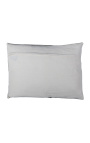 Coussin rectangulaire en peau de vache noir et blanc 60 x 45