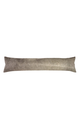 Cushion wedge door blocker in gray cowhide