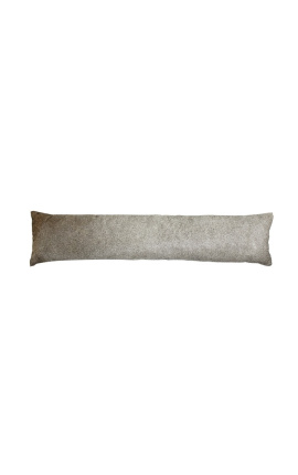 Cushion wedge door blocker in gray cowhide