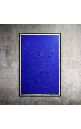 Tableau contemporain peinture acrylique "Support & Matière" - Bleu