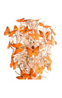 Pomarańczowy butterflies "Aplikacja Nero" pod kwadratowym szklanką