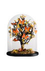 Оранжеви пеперуди "Appias Nero" в есенни цветове под овално стъклено кълбо