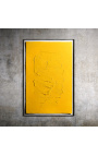 Quadro contemporaneo in acrilico "Supporto & Materia" - Giallo