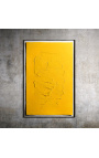 Šiuolaikinis akrilinis tapyba "Parama ir medžiaga" - Geltonas