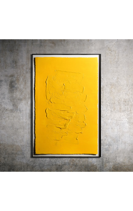 Kortárs akril festmény "Támogatás és anyag" - Sárga