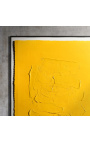 Moderni akryylinen maalaus "Tuki ja materiaali" - Keltainen