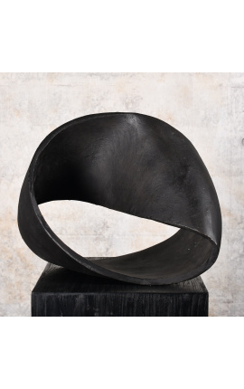 Sculpture de ruban de Möbius noir - Taille L