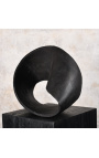 Black Möbius ribbon sculpture - Size L