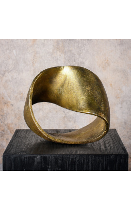 Escultura Golden Mobius Strip - Tamanho M