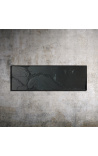 Tableau contemporain rectangulaire Stratigraphies de Noirs - Opus 4