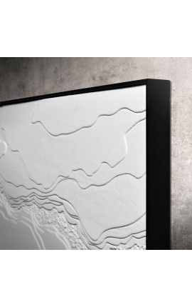 Tableau contemporain rectangulaire Stratigraphies de Blancs - Opus 3