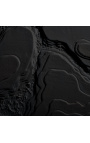 Tableau contemporain rectangulaire Stratigraphies de Noirs - Opus 4