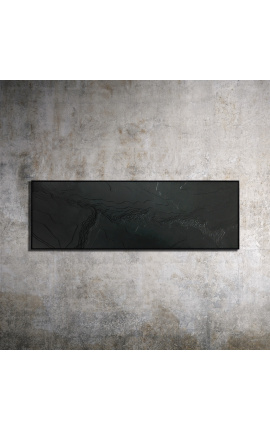 Tableau contemporain rectangulaire Stratigraphies de Noirs - Opus 3