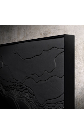 Moderne rektangulære maleri Stratigrafier av svart - Opus 3