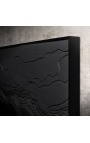 Tableau contemporain rectangulaire Stratigraphies de Noirs - Opus 3