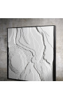 Съвременна квадратна картина Stratigraphies de Blancs - Опус 2