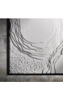 Pintura quadrada contemporânea Stratigraphies de Blancs - Opus 2