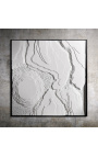 Pintura quadrada contemporânea Stratigraphies de Blancs - Opus 2