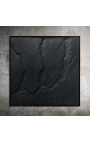 Contemporary square painting Stratigraphies de Noirs - Opus 1