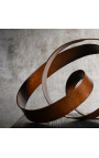 Infinity ribbon escultura en color bronce en metal