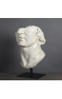 Μεγάλο γλυπτό "Apollo's Head Fragment" σε μαύρο μεταλλικό στήριγμα