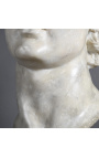 Grande escultura "fragment Head of Apollo" em suporte de metal preto
