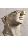 Grande escultura "fragment Head of Apollo" em suporte de metal preto