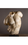 Large sculpture Torso of Giant Apollo on black metal support