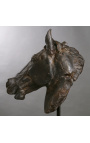 Gran escultura "Cap de cavall de Selene" sobre suport de metall negre