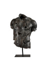 Large sculpture "Fragment of Discophore" on black metal support