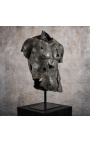 Gran escultura "Fragment of Discophore" en soporte de metal negro