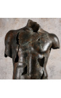 Stor skulptur "Fragment av Hermes" på svart metall stöd