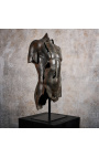 Grande sculpture "Fragment d'Hermès" sur support métallique noir