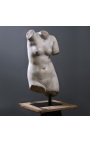Grande escultura "Bust of Venus" em suporte de metal preto