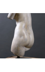 Stor skulptur "Bust af Venus" på sort metal støtte