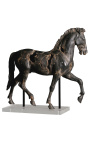 Grande sculpture "Cheval de Monti" sur support