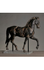 Grande sculpture "Cheval de Monti" sur support