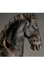 Grande sculpture "Cheval de Monti" sur support