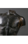 Grande scultura "Frammento di Hermes" su supporto in metallo nero