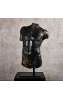 Gran escultura "Fragment of Hermes" en soporte de metal negro