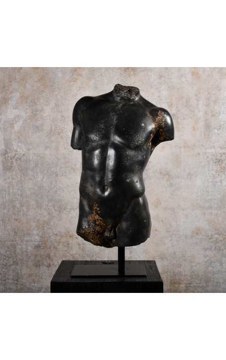 Gran escultura "Fragment d'Hermes" sobre suport de metall negre