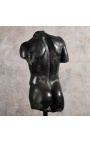 Grote Sculptuur "Fragment van Hermes" black metal ondersteuning