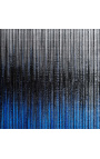 Moderne akryl maleri "Frekvenser i Blå og Sort - Petit Opus"