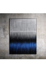 Pintura acrílica contemporánea "Frequencies in Blue and Black - Petit Opus"