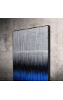 Pintura acrílica contemporánea "Frequencies in Blue and Black - Petit Opus"