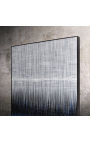 Současné akrylové malby "Frekvence v modrém a černém - Grand Opus"