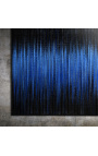 Moderne akrylmaling "Frekvenser i blå og svart - Stor Opus"