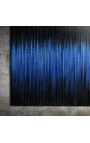 Pintura acrílica contemporánea "Frequencies in Blue and Black - Grand Opus"