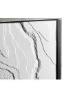 Tableau contemporain carré Stratigraphies de Blancs - Opus 2