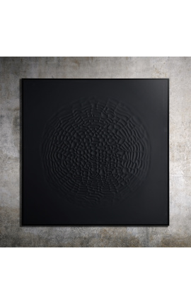 Contemporary square painting "Vortex Black"